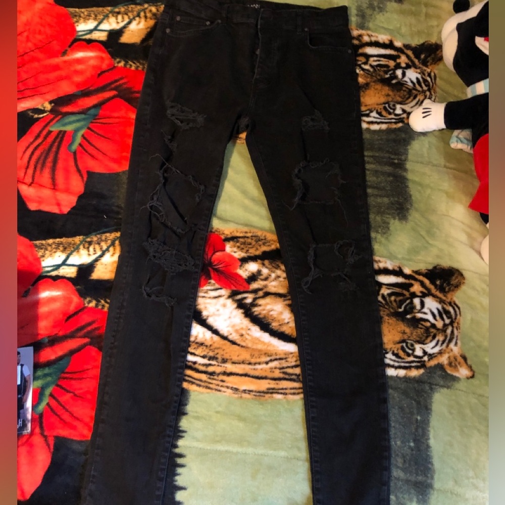 Skinny Stretch All Over Rip Jeans